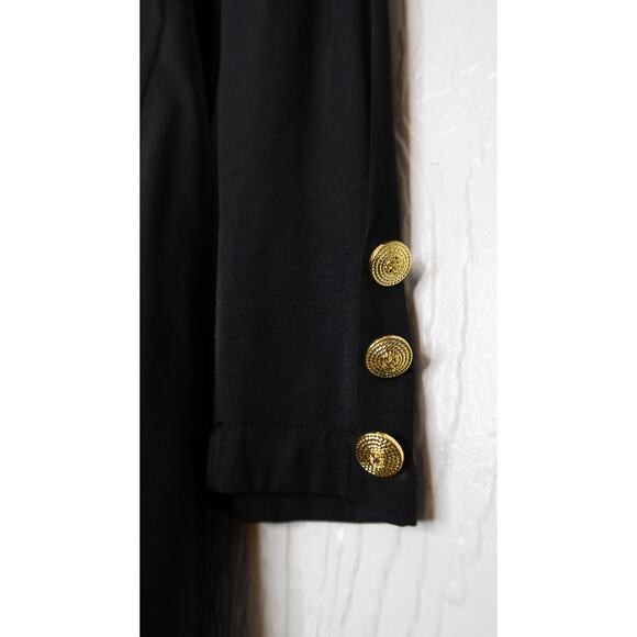 ROTATE BIRGER CHRISTENSEN Black Padded Shoulder Lace Trim Mini Dress 34/US 4 - Picture 5 of 11